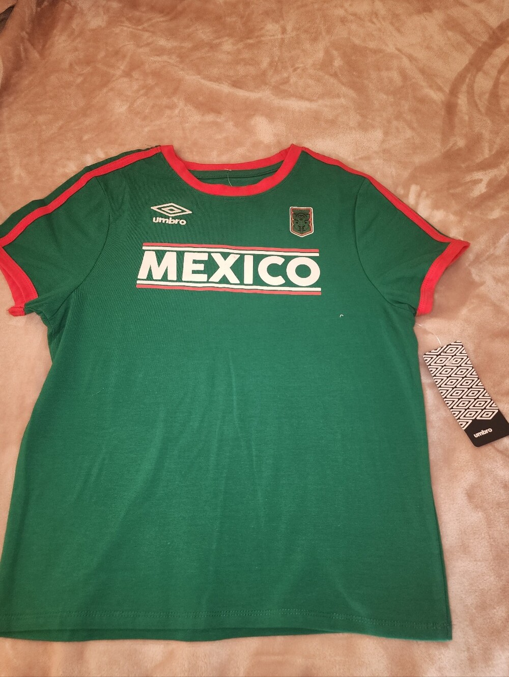 Umbro Green and Red Mexico Graphic Tee